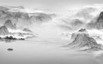 沙发中式山水框画 Tif分层