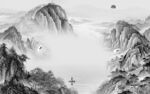 最新高雅灰山水画 Tif分层