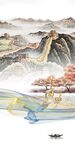 长城 风景山水玄关画