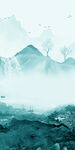背景墙高档玄关山水 tiF分层