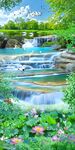 山水风景流水玄关
