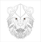 狮头线稿