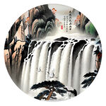 国画瀑布
