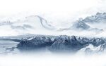 水墨 中国风山水画 Tif分层