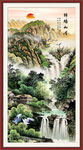 财源滚滚国画山水风景画