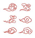 矢量中国风古典祥云中式云纹花纹