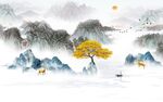 最新 意境中式山水 TIf分层
