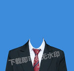 女红领带证件照西装