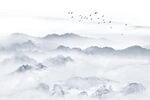 新中式客厅山水背景墙