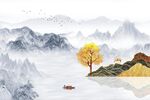 新中式背景墙