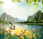 风光背景