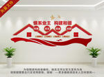 红色物业文化墙