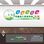 学校校园图书馆阅览室标语文化墙