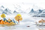 新中式背景墙