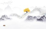 意境 高端客厅山水 Tif分层