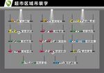 超市区域吊装字