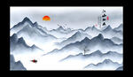 水墨山水背景