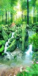树林流水风景画玄关