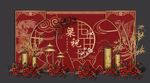 中式红色迎宾区