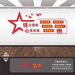 国防武装部展板标语口号文化墙