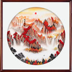国画山水风景画鸿运当头