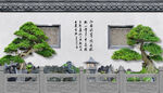 新中式徽派园林形象墙