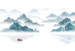 新中式山水画 