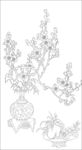 白描花瓶