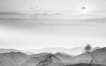 高端 灰色新山水画 tIF分层