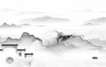 现代 高清灰色山水 TiF分层