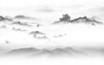 高清 高端灰色山水 tiF分层