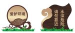 景区标识户外提示爱护花草警示牌