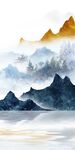 水墨 高端玄关山水 tiF分层