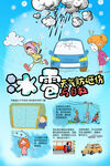 冰雹天气如何防砸伤与自救海报