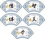 校园文化标语 德智体美劳展板
