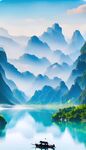玄关山水挂画