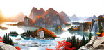 水墨山水装饰画