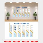 蓝色科技企业文化墙