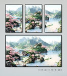 新中式山水装饰画