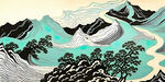 日式山水画