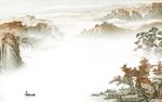 简约 爆款山水墙画 tif分层