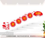 清廉学校楼梯文化墙图片