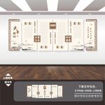 新中式中国风传统中医文化墙展板