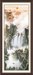 竖幅山水画