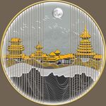 圆框装饰画 