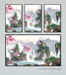 新中式创意水墨山水画