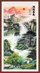竖幅山水画