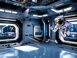 宇宙空间站宇航员