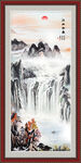 竖幅山水画