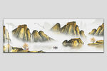 金色山水画